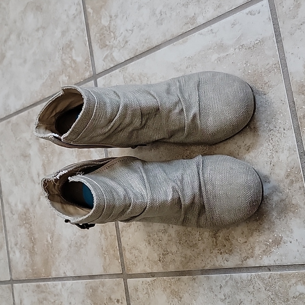 Blowfish Hichi Slouch Burlap wedge bootie